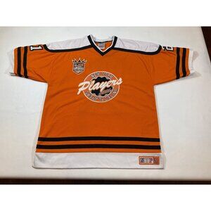 Vintage New York Players 21 XL Orange Jersey Sports Design Polyester (LL285)